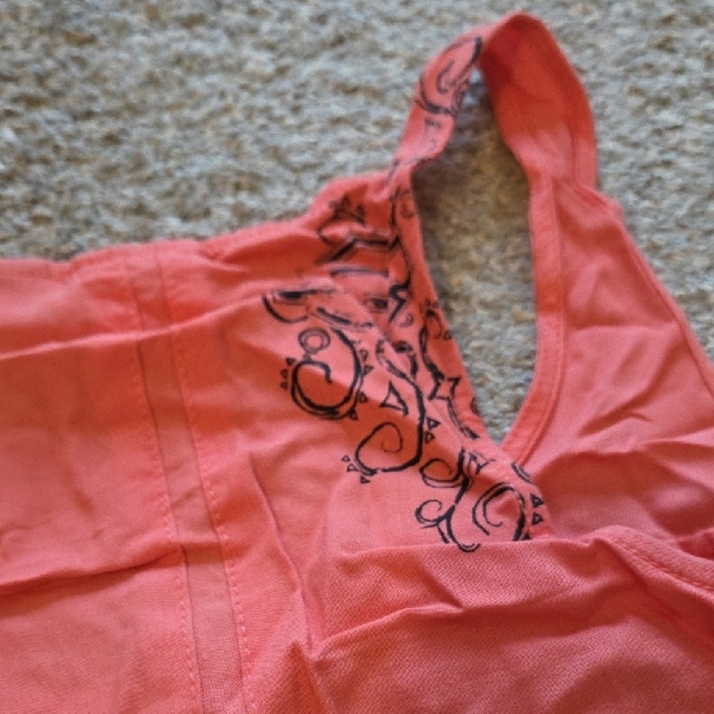 Harley-Davidson Coral Button-Front Tank with Logo Print - Picture 7 of 10